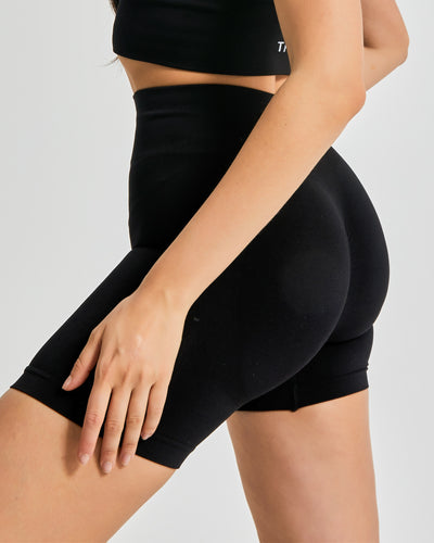 Luma Scrunch Şort - Siyah