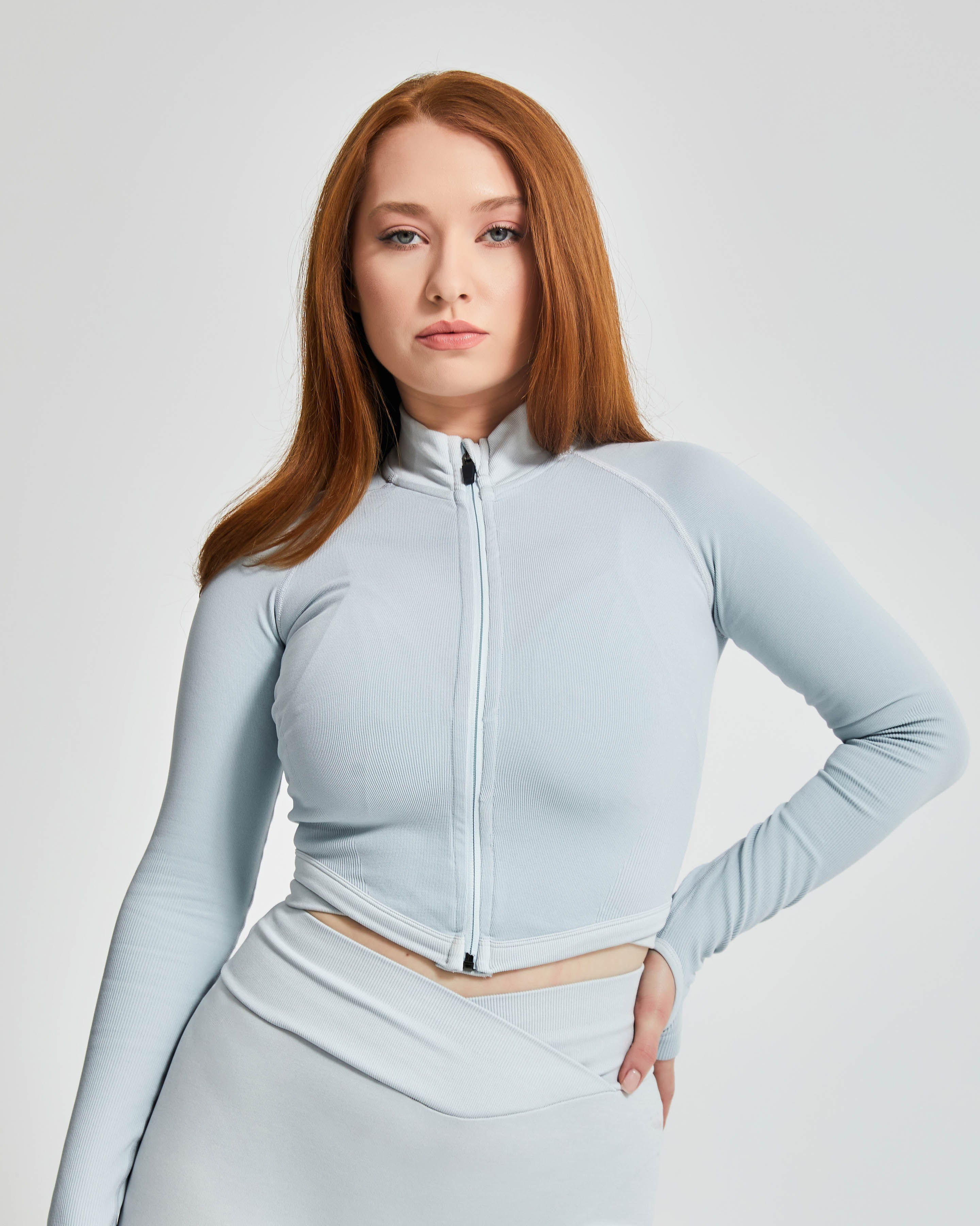 Shape Zip Jacket - Ice Gray