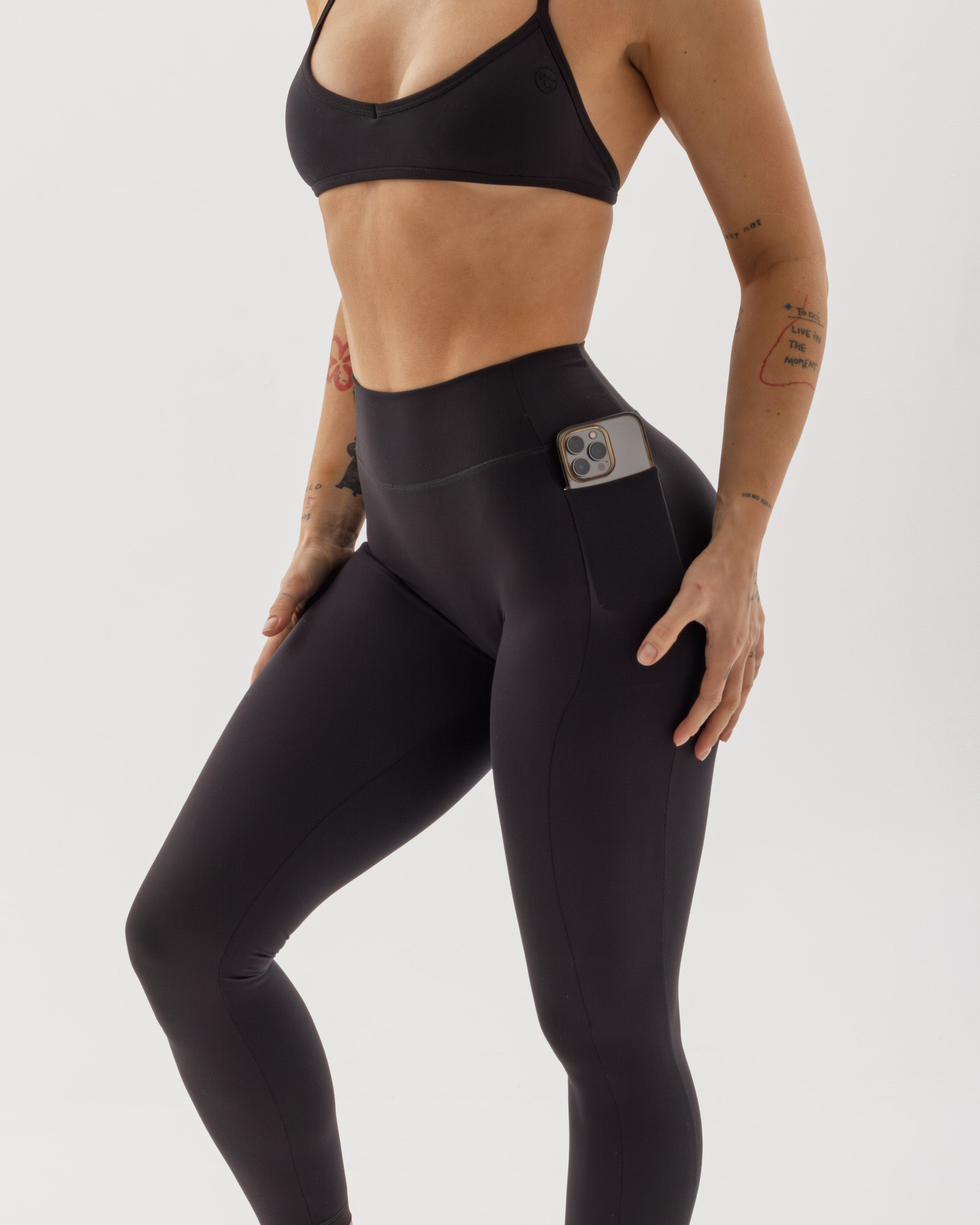 Bareline NudeLift™ Pocket Tayt - Karbon Siyah