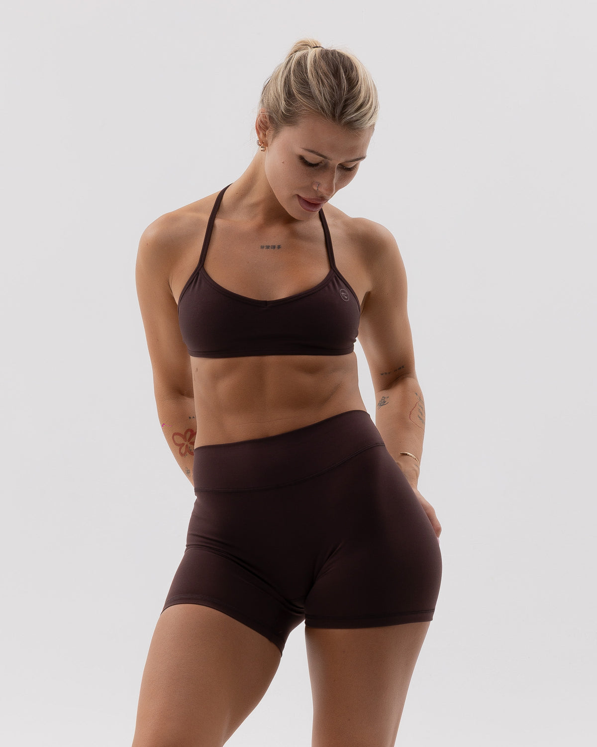 Bareline Mini Şort - Acı Kahve