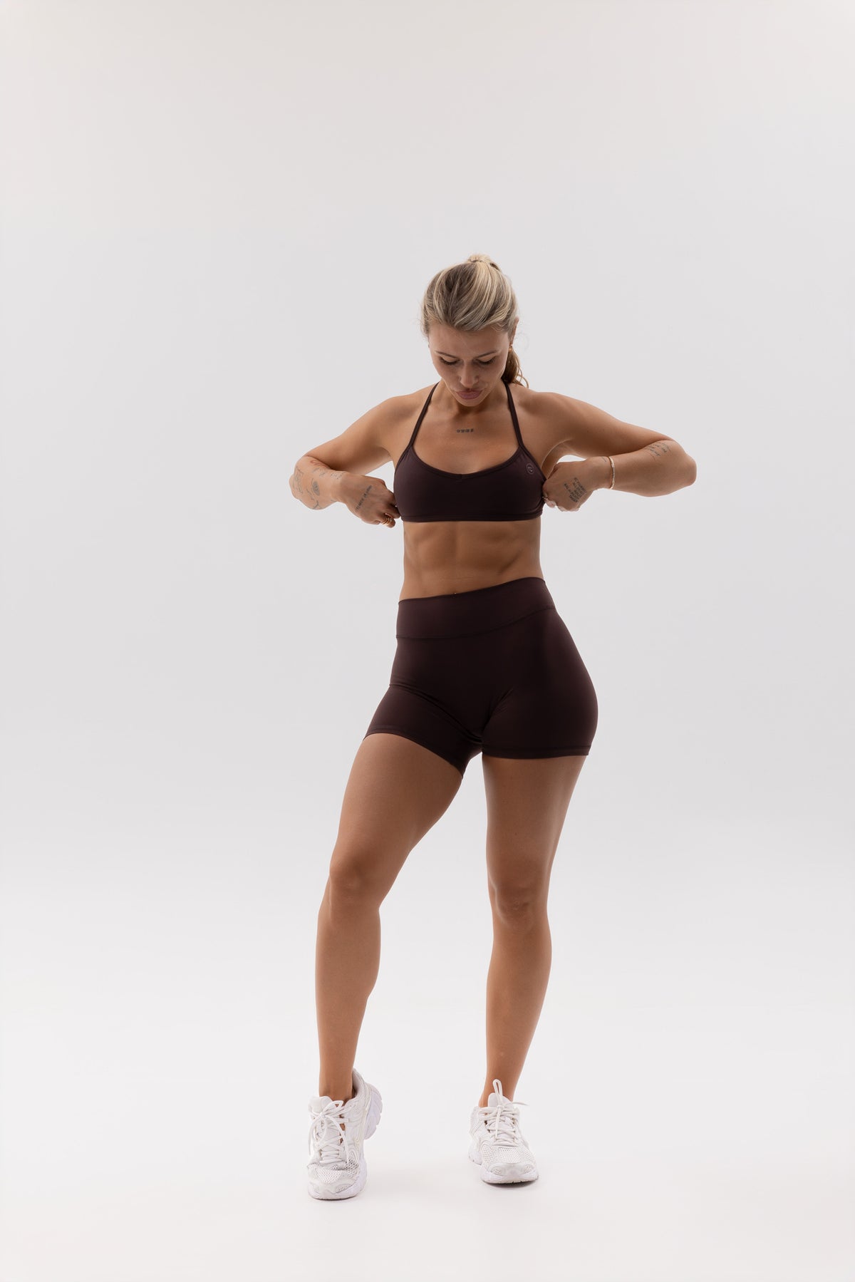Bareline Mini Şort - Acı Kahve