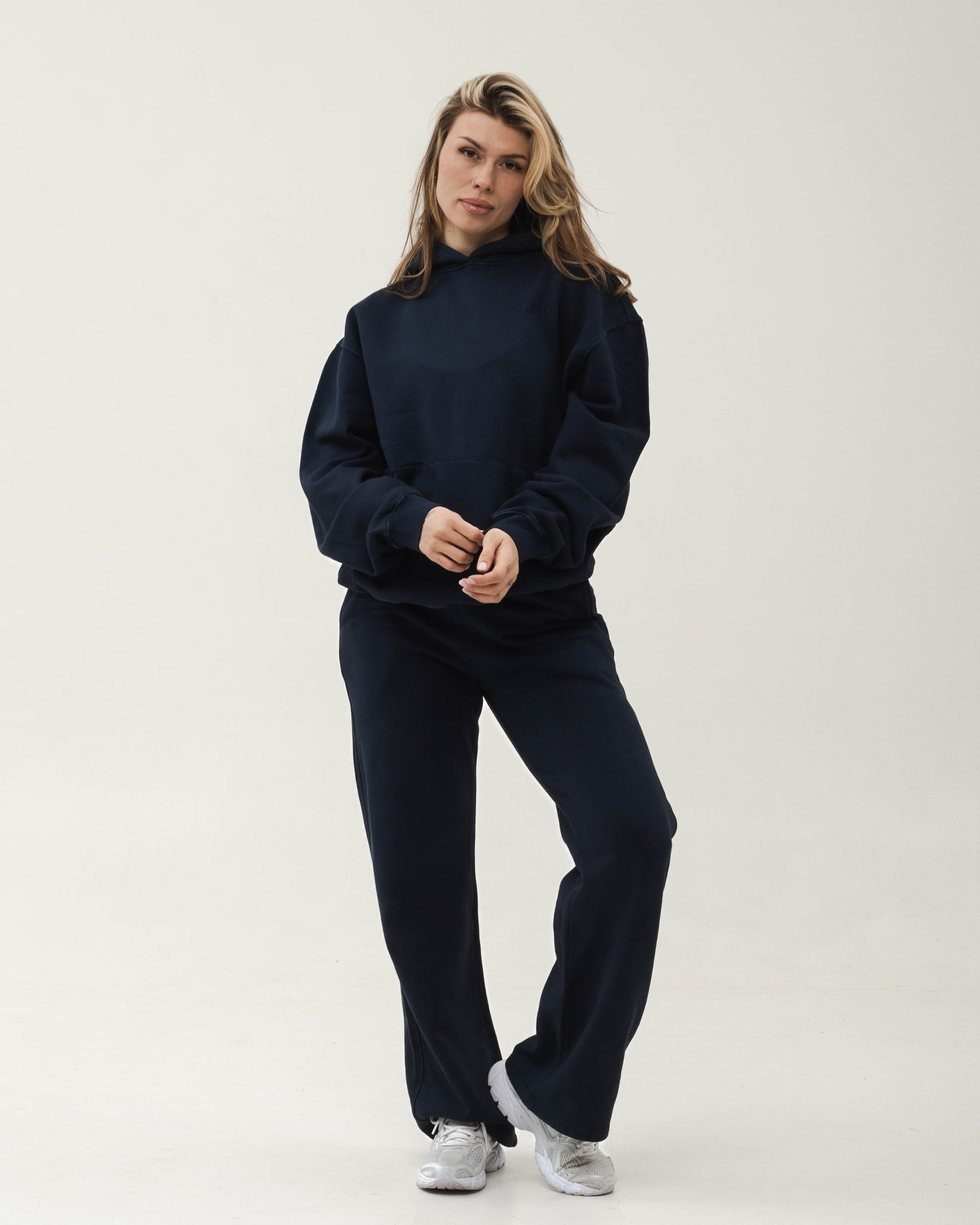 Raw Cotton Sweatpants - Gece Mavisi