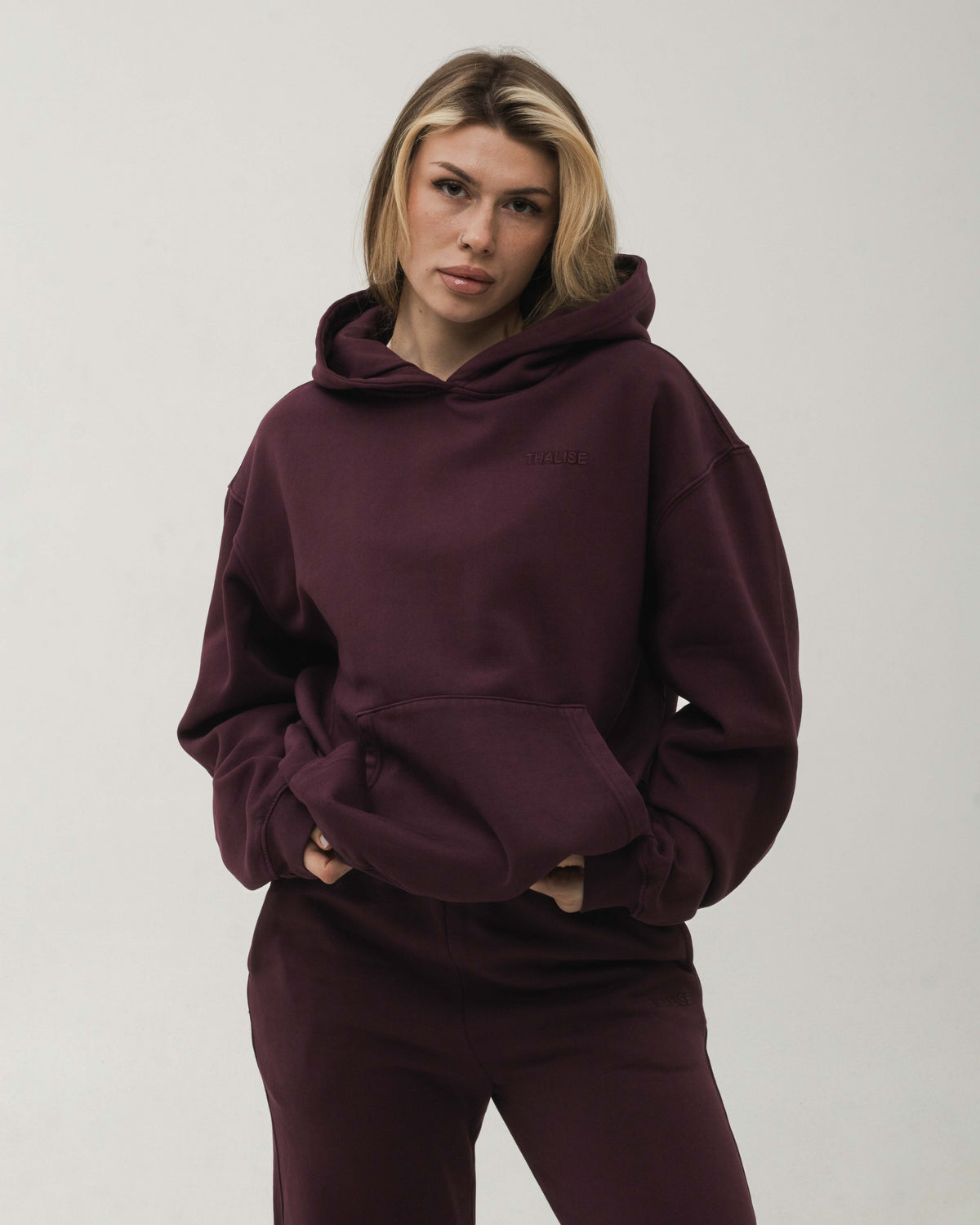 Thalise Raw Cotton Hoodie - Mürdüm