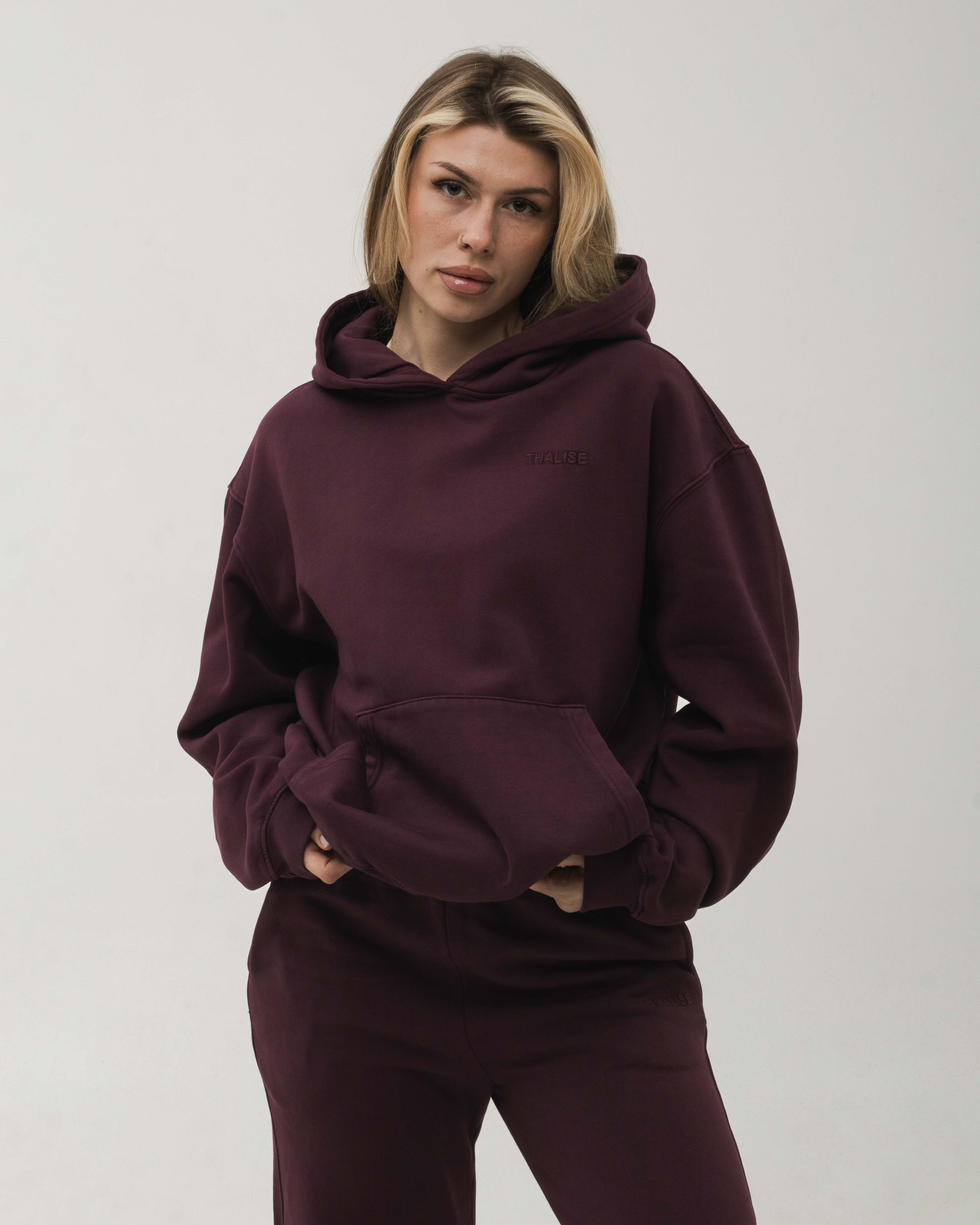 Raw Cotton Hoodie - Mürdüm