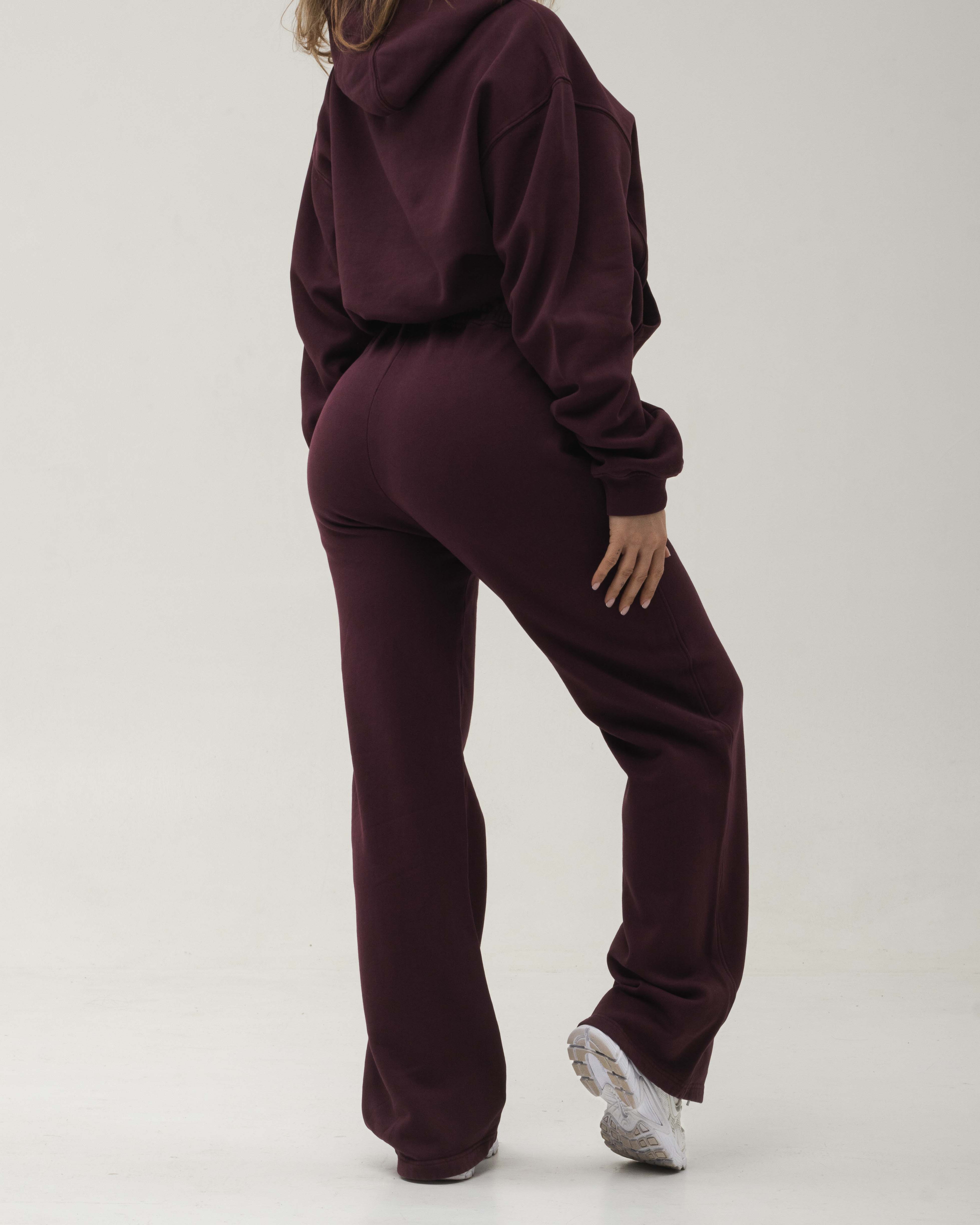 Raw Cotton Sweatpants - Mürdüm