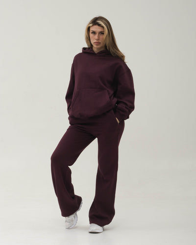 Raw Cotton Sweatpants - Mürdüm