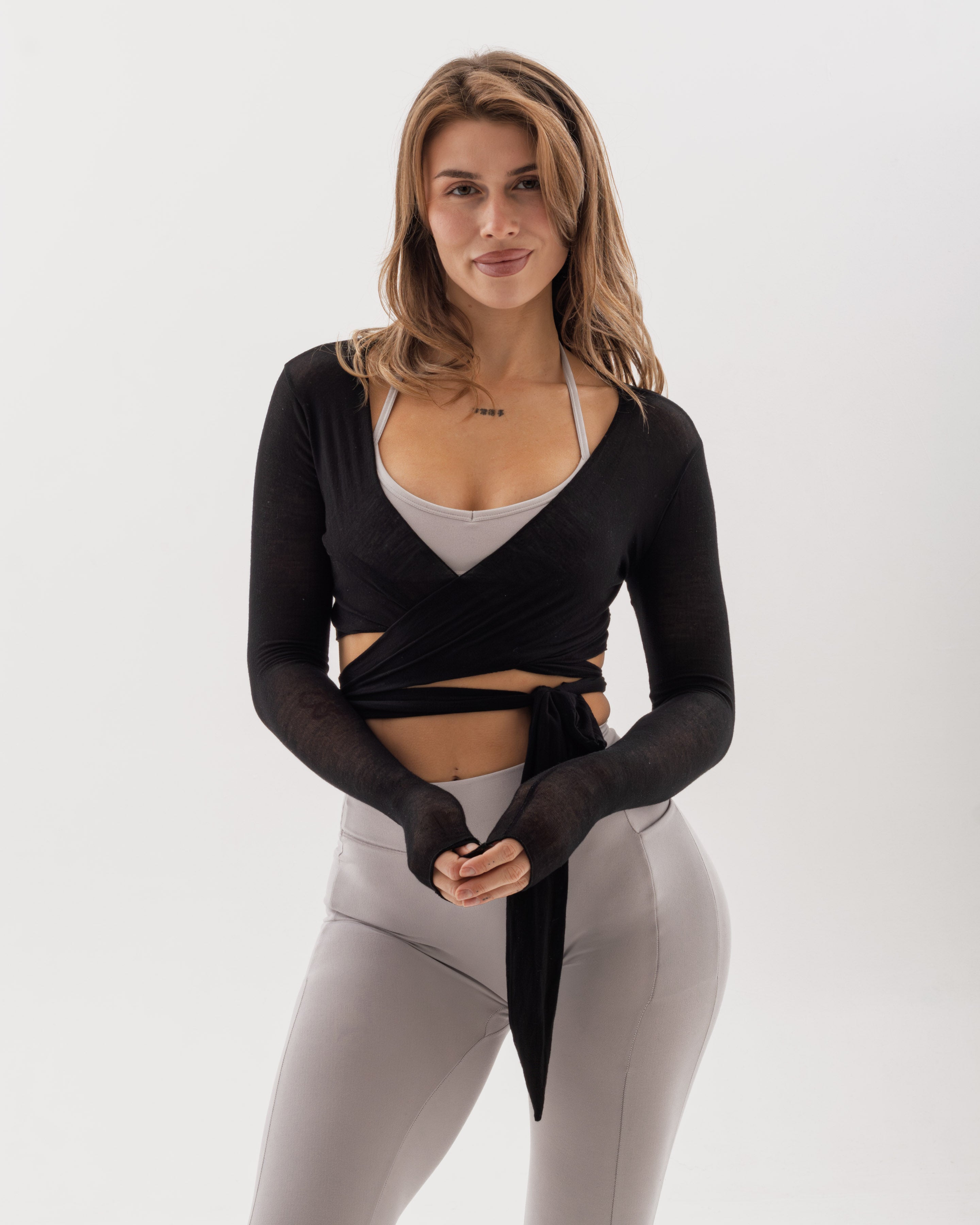 Off Sport Wrap Top - Siyah