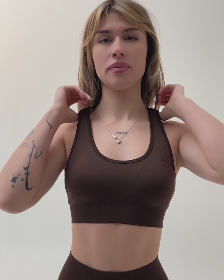Essenza Sports Bra - Kahverengi – THALISE